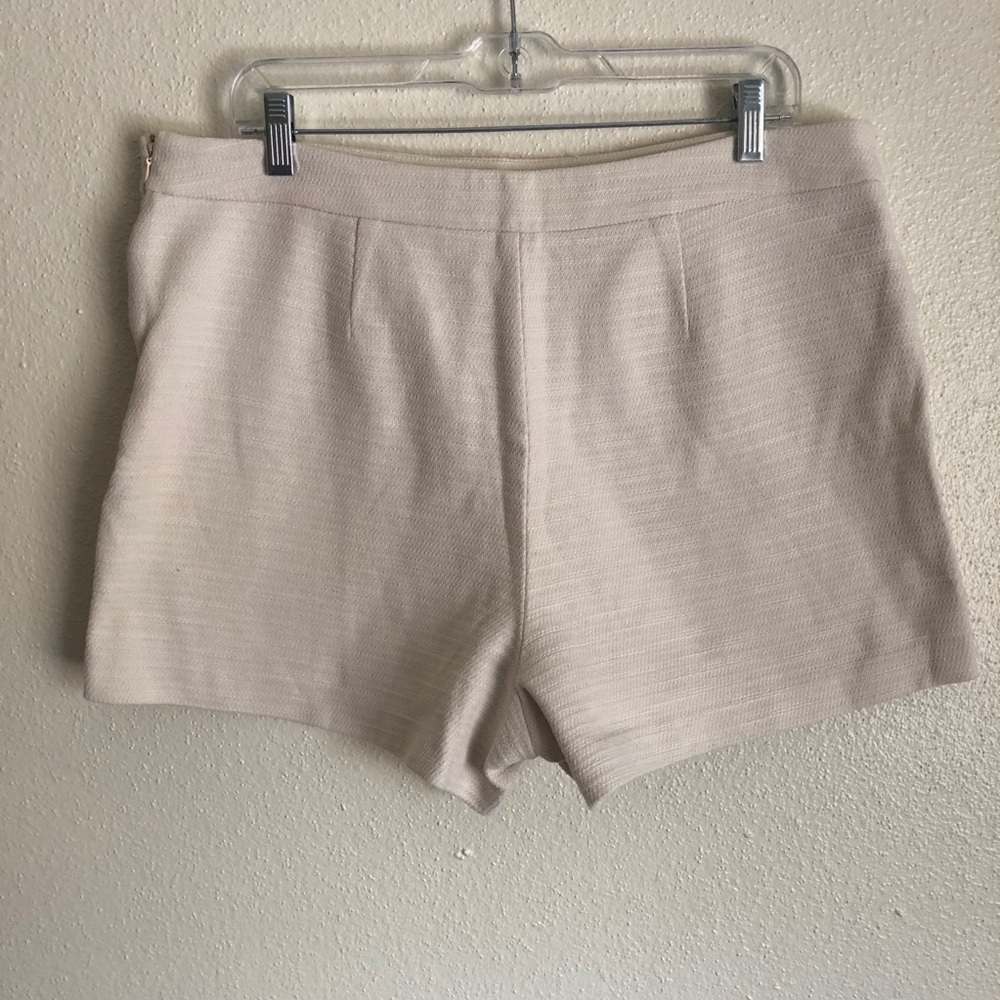 Ann Taylor Cream Knit High Waist Shorts - Picture 2 of 5